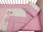 Sleep Tight Cot Bedding Set PINK TURTLE - Babyonline