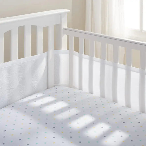 Breathable Baby Mesh Cot Liner 4 Sides - White - Babyonline