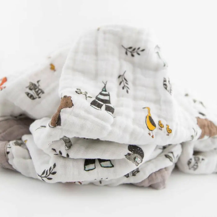 Little Unicorn Cotton Muslin Baby Blanket - Forest Friends - Babyonline
