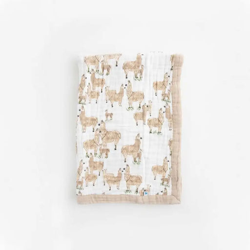 Little Unicorn Cotton Muslin Baby Blanket - Llama Llama - Babyonline