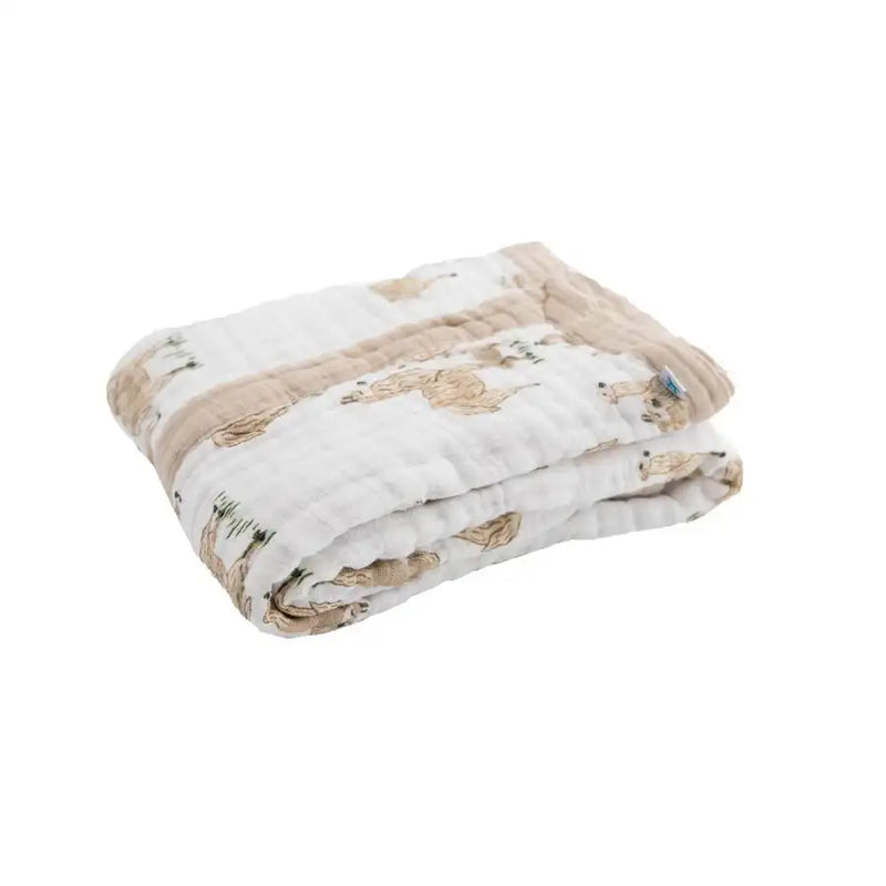 Little Unicorn Cotton Muslin Baby Blanket - Llama Llama - Babyonline
