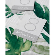 Little Unicorn Photo Blanket & Milestone Set - Tropical Leaf - Babyonline