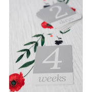 Little Unicorn Photo Blanket & Milestone Set - Summer Poppy - Babyonline