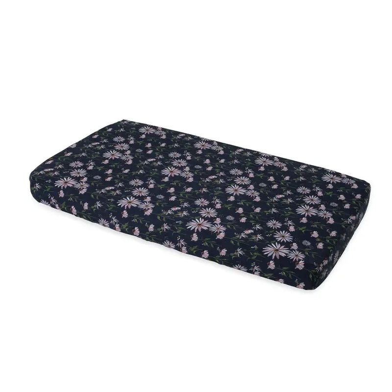 Little Unicorn Cotton Muslin Cot Sheet - Dark Coneflower - Babyonline