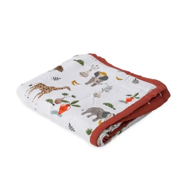 Little Unicorn Deluxe Muslin Quilt Safari Social - Babyonline