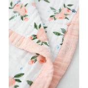 Little Unicorn Big Kids Cotton Muslin Quilt - Watercolour Roses - Babyonline