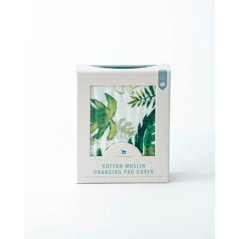 Little Unicorn Muslin Changing Pad Cover - Tropical Leaf - Babyonline