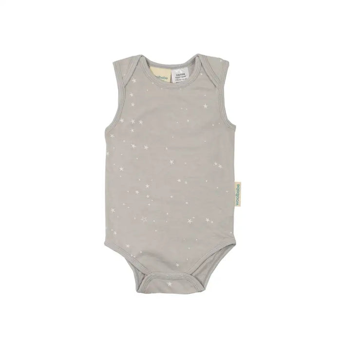 Woolbabe Merino/Organic Cotton Singletsuit - Pebble Stars - Babyonline