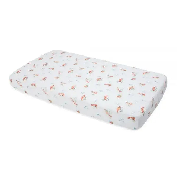 Little Unicorn Cotton Muslin Cot Sheet - Fox - Babyonline