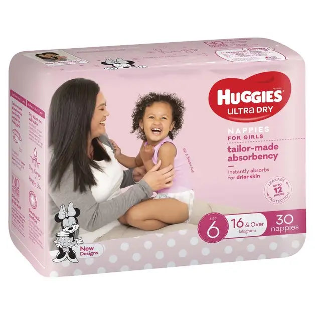 Huggies Ultra Dry - Size 6 (+16kg) GIRLS - Babyonline