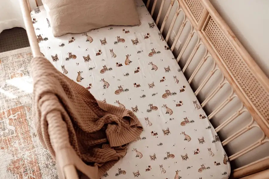 Snuggle Hunny Kids Fitted Cot Sheet - Fox - Babyonline