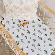 Snuggle Hunny Kids Bassinet Sheet / Change Pad Cover - Cactus - Babyonline
