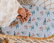 Snuggle Hunny Kids Bassinet Sheet / Change Pad Cover - Whale - Babyonline