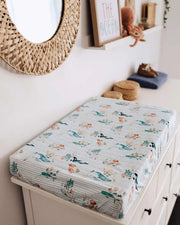 Snuggle Hunny Kids Bassinet Sheet / Change Pad Cover - Whale - Babyonline