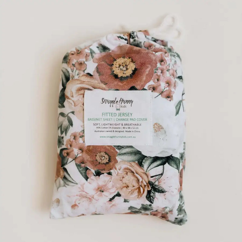 Snuggle Hunny Kids Bassinet Sheet / Change Pad Cover - Florence - Babyonline