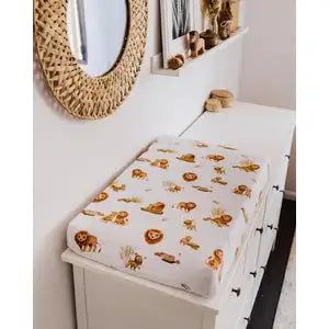 Snuggle Hunny Kids Bassinet Sheet / Change Pad Cover - LION - Babyonline
