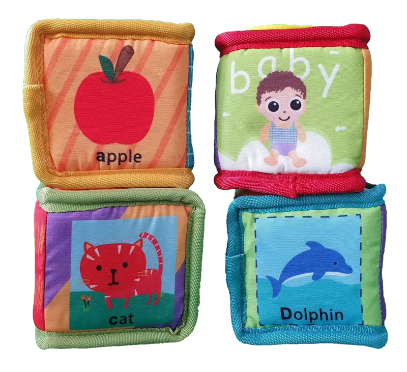 Soft Blocks Touch, Sight & Sound - Pack of 4 - Babyonline