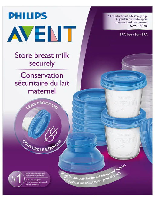 Avent Milk Storage Cups 180ml - Pack of 10 - Babyonline