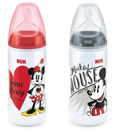 NUK First Choice MICKEY/MINNIE MOUSE Bottle 300ml - Babyonline