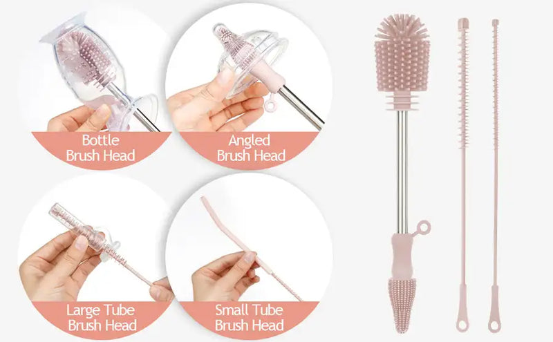 Haakaa Silicone Cleaning Brush Kit - Babyonline