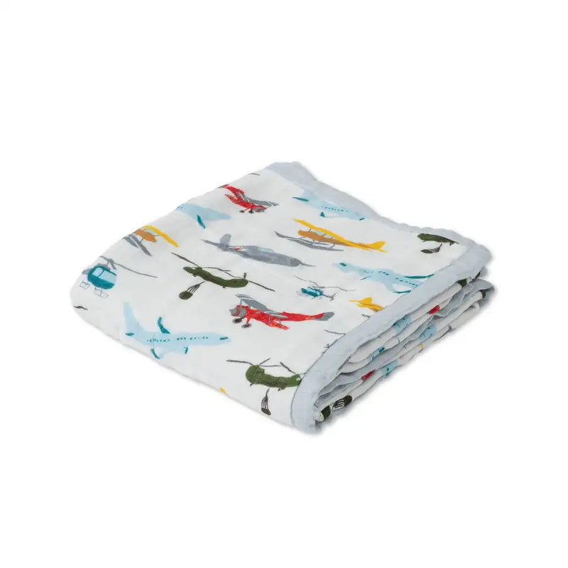 Little Unicorn Deluxe Muslin Quilt - Airshow - Babyonline