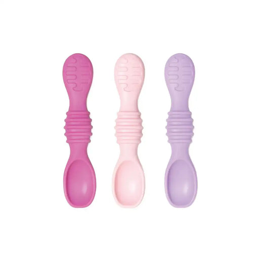 Bumkins Silicone Dipping Spoons - 3 Pack LOLLIPOP PINK - Babyonline