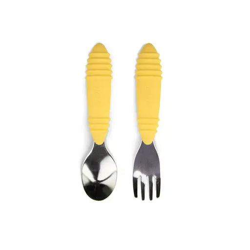 Bumkins Spoon and Fork Set - Pineapple - Babyonline