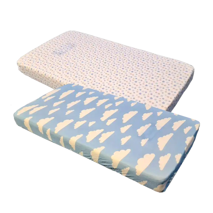Sleep Tight Cotton Fitted Cot Sheet Pack of 2 BLUE - Babyonline