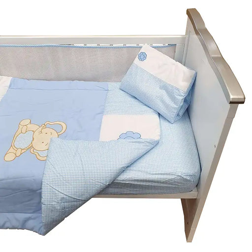 Sleep Tight Cot Bedding Set BLUE ELEPHANT - Babyonline