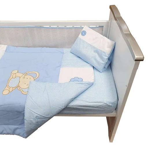 Sleep Tight Cot Bedding Set BLUE ELEPHANT (32) — Babyonline