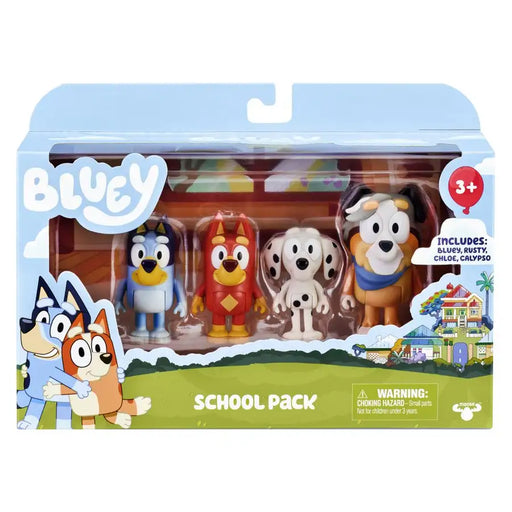 Bluey Figurines 4 Pack – School Pack - Babyonline