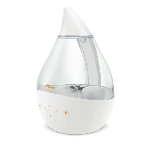 Crane 4-in-1 Filter Free Top Fill Drop Cool Mist Humidifier w/ Sound Machine - CLEAR - Babyonline