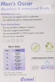 Conni Oscar Mens Absorbent Undergarment - Size Large - Babyonline