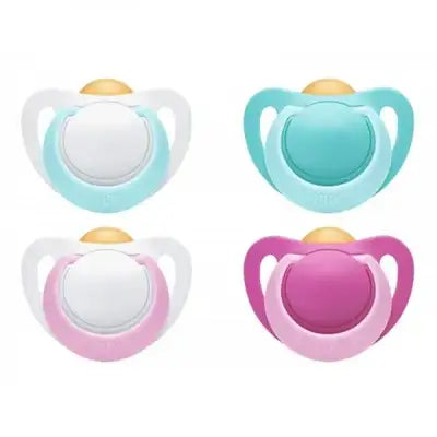 NUK *LATEX* Genius Orthodontic Pacifiers 0-2 Months Pack of