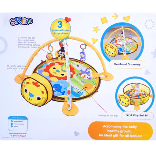 Ball Pit Overhead Play Gym 3-in-1 Baby Activity Gym Mat Ball Pit