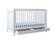 Kapai MERCURY Wooden Baby Cot Drop Side with Drawer - Babyonline