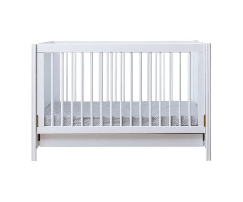 Kapai MERCURY Wooden Baby Cot Drop Side with Drawer - Babyonline