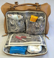 Isoki Double Zip Satchel AMBER TAN - Babyonline