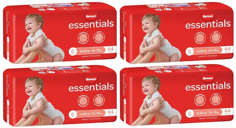 Huggies Essentials Value Box - Size 5 (13-18 kg) 176 Nappies