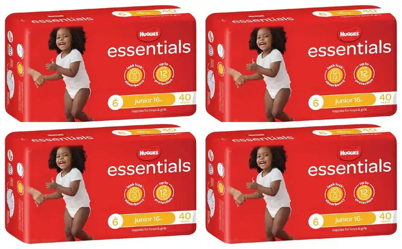 Huggies Essentials Value Box - Size 6 (16kg & over) 160 Nappies
