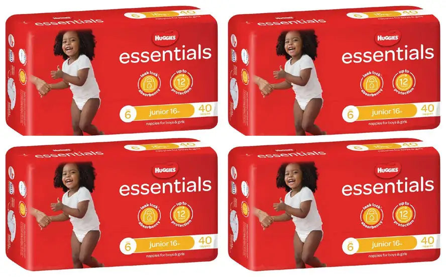 Huggies Essentials Value Box - Size 6 (16kg & over) 160 Nappies