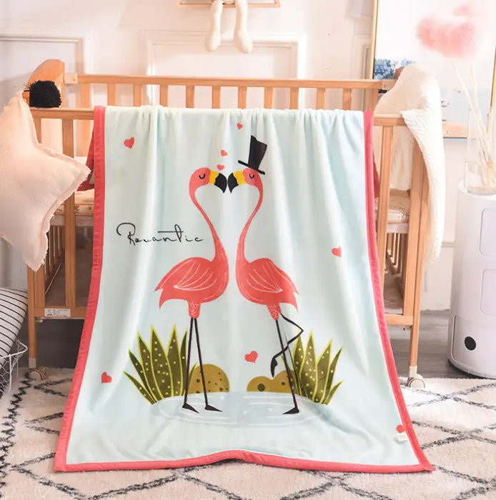 Sleep Tight Mink Feel Blanket FLAMINGO Babyonline