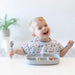 Bumkins 5 Section Silicone Grip Dish + Lid - Grey - Babyonline