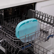 Bumkins 5 Section Silicone Grip Dish + Lid - Blue - Babyonline