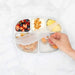 Bumkins 5 Section Silicone Grip Dish + Lid - Marble - Babyonline