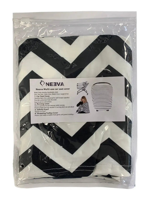 Neeva 4 in 1 Infant Capsules Cover (White-Black Zig Zag) - Babyonline