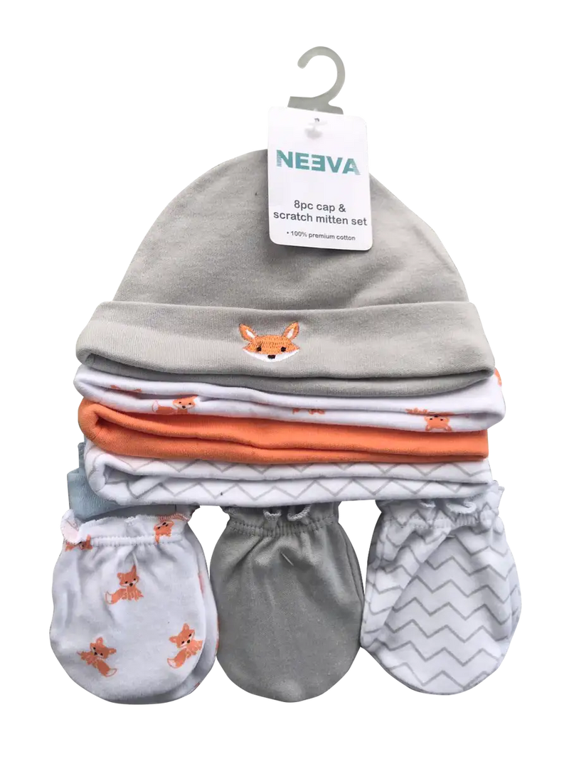 Neeva 8 Piece Hat & Mitten Set FOX - Babyonline