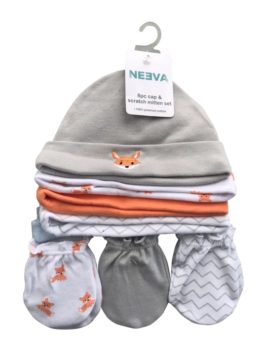Neeva 8 Piece Hat & Mitten Set FOX - Babyonline