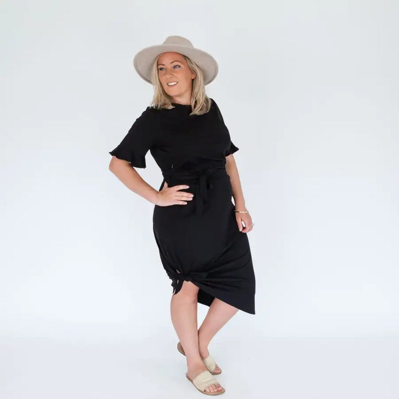 Milkbar Breastfeeding Zaria Dress | Black - Babyonline