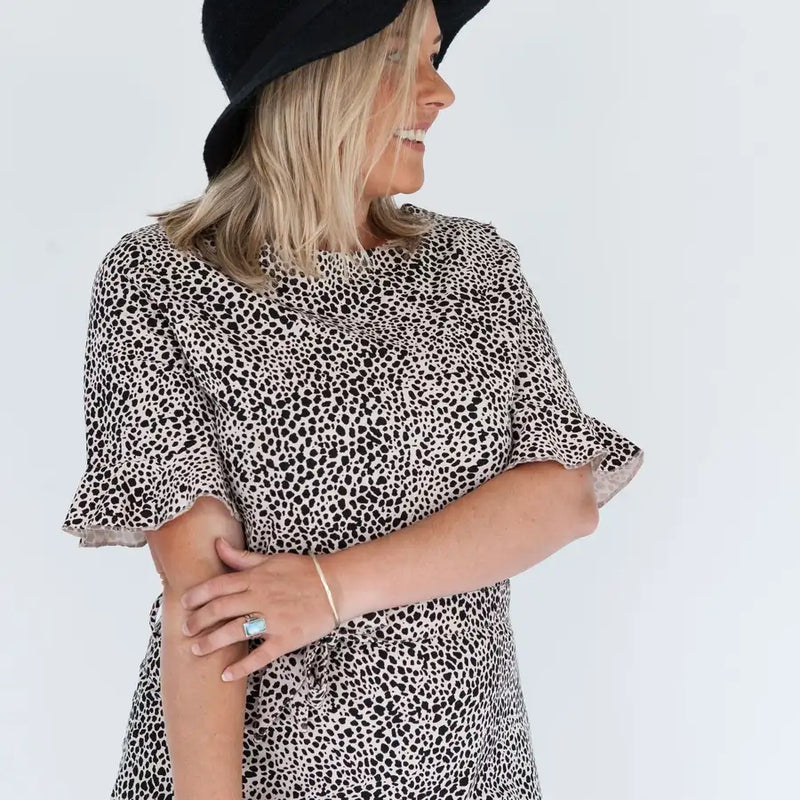 Milkbar Breastfeeding Zaria Dress | Snow Leopard - Babyonline